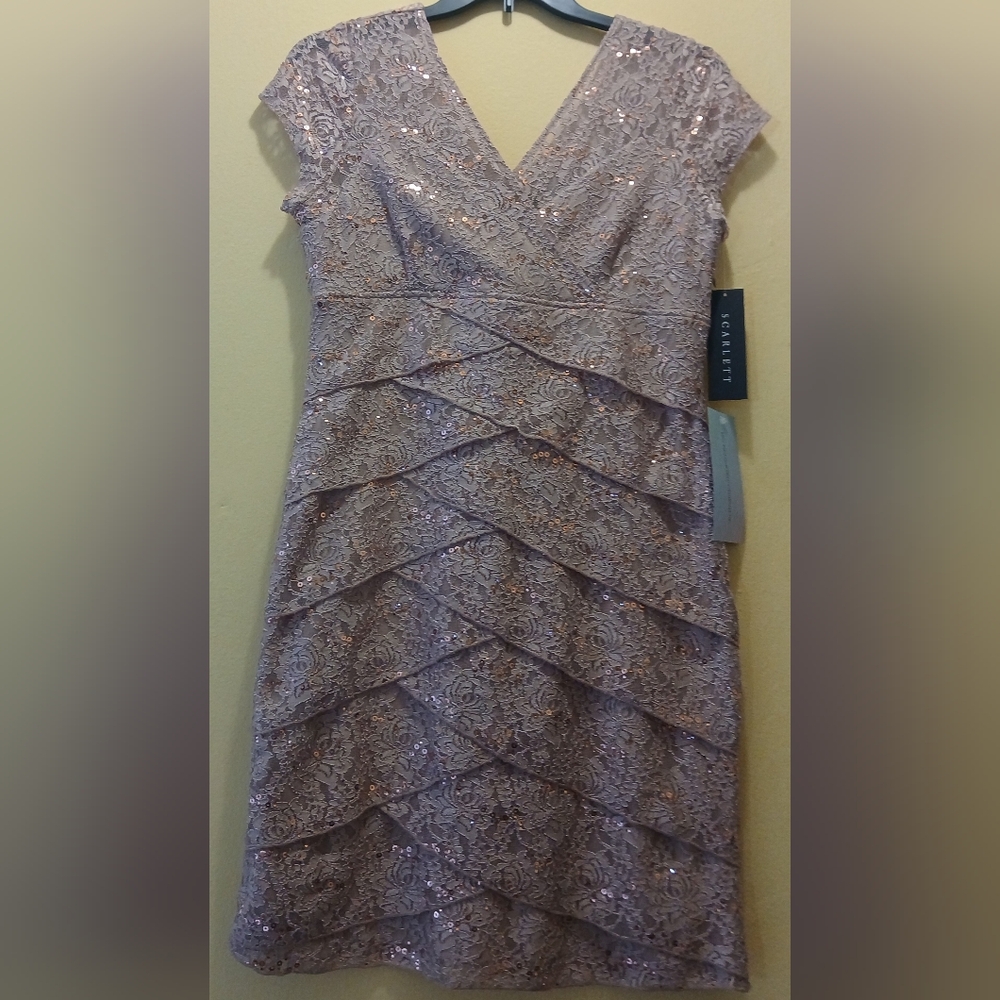Neutral Tiered Dress by Scarlett